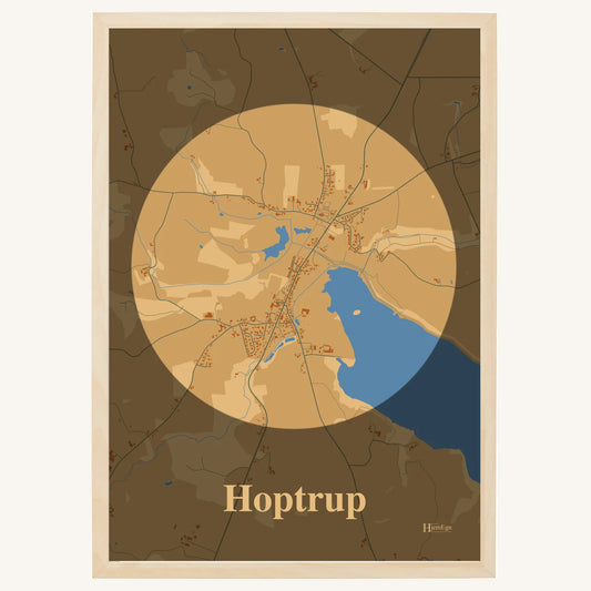 Hoptrup Plakat – Lys pastel brun