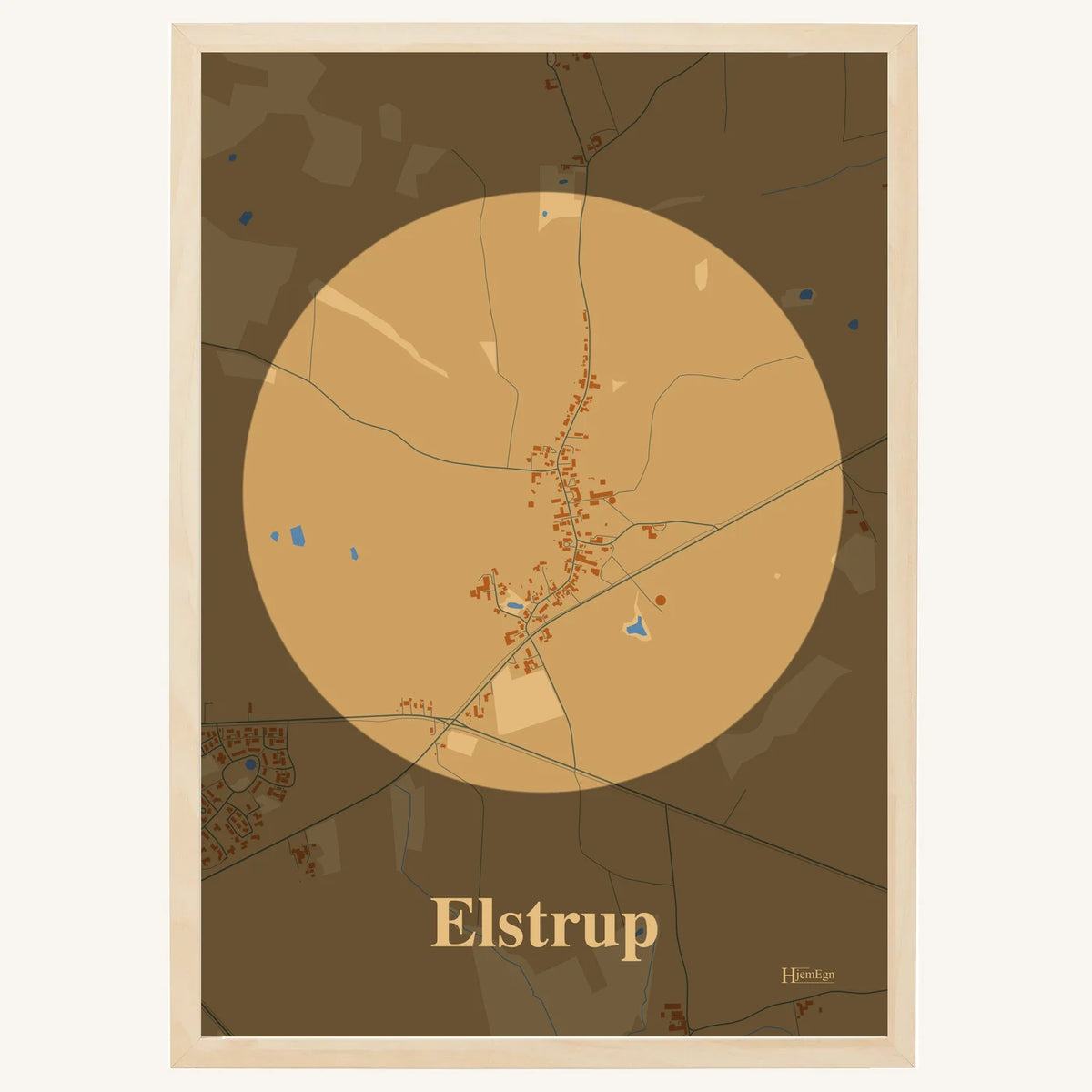 Elstrup plakat – Centrum 2026 – Lys pastel brun