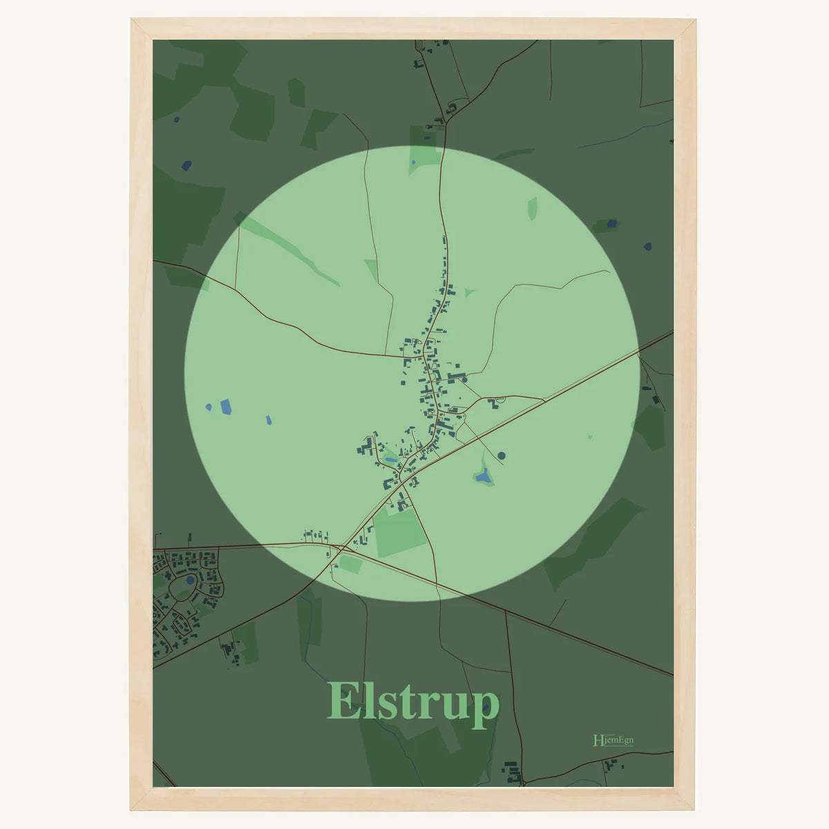 Elstrup plakat – Centrum 2026 – Lys pastel grøn