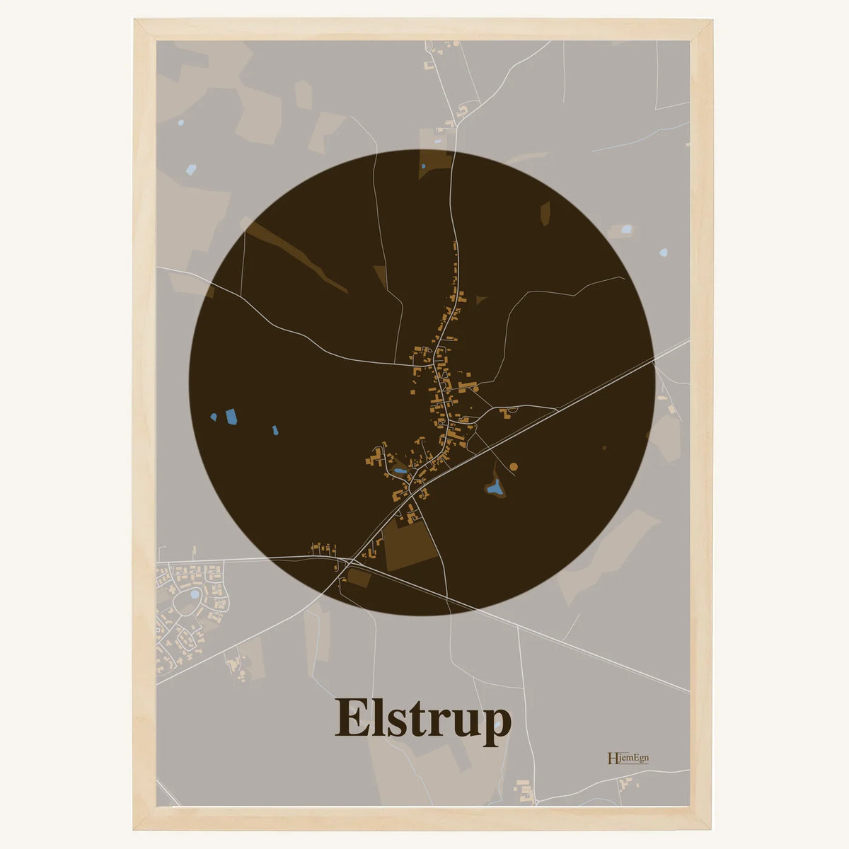 Elstrup plakat – Centrum 2026 – Mørk brun