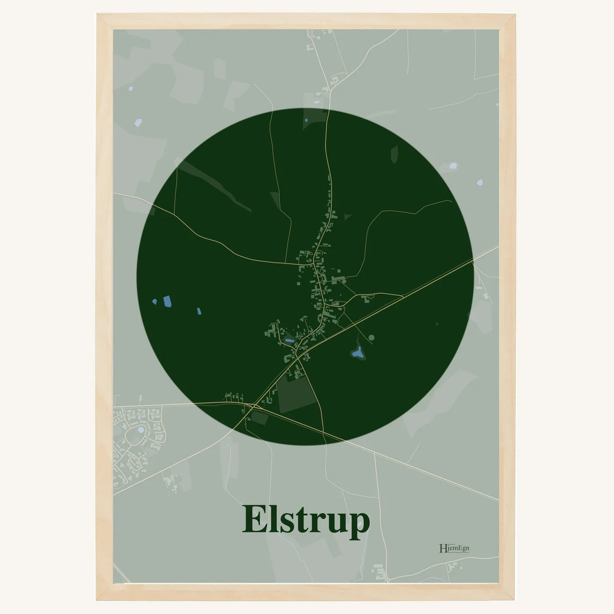 Elstrup plakat – Centrum 2026 – Mørk grøn