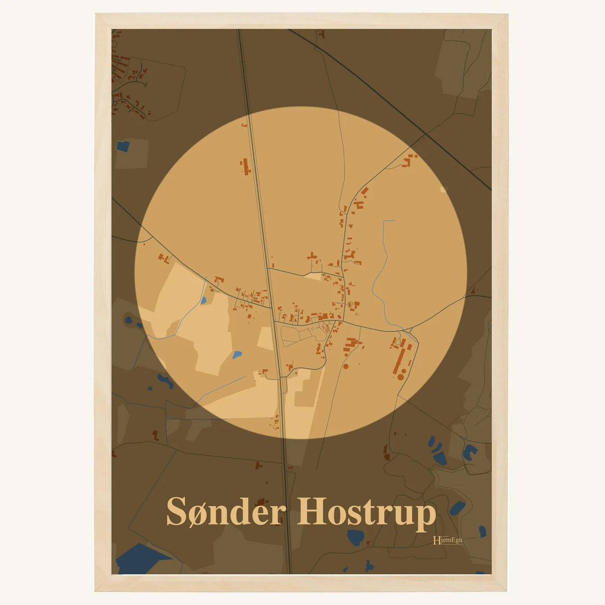Sønder Hostrup plakat – Centrum 2026 – Lys pastel brun