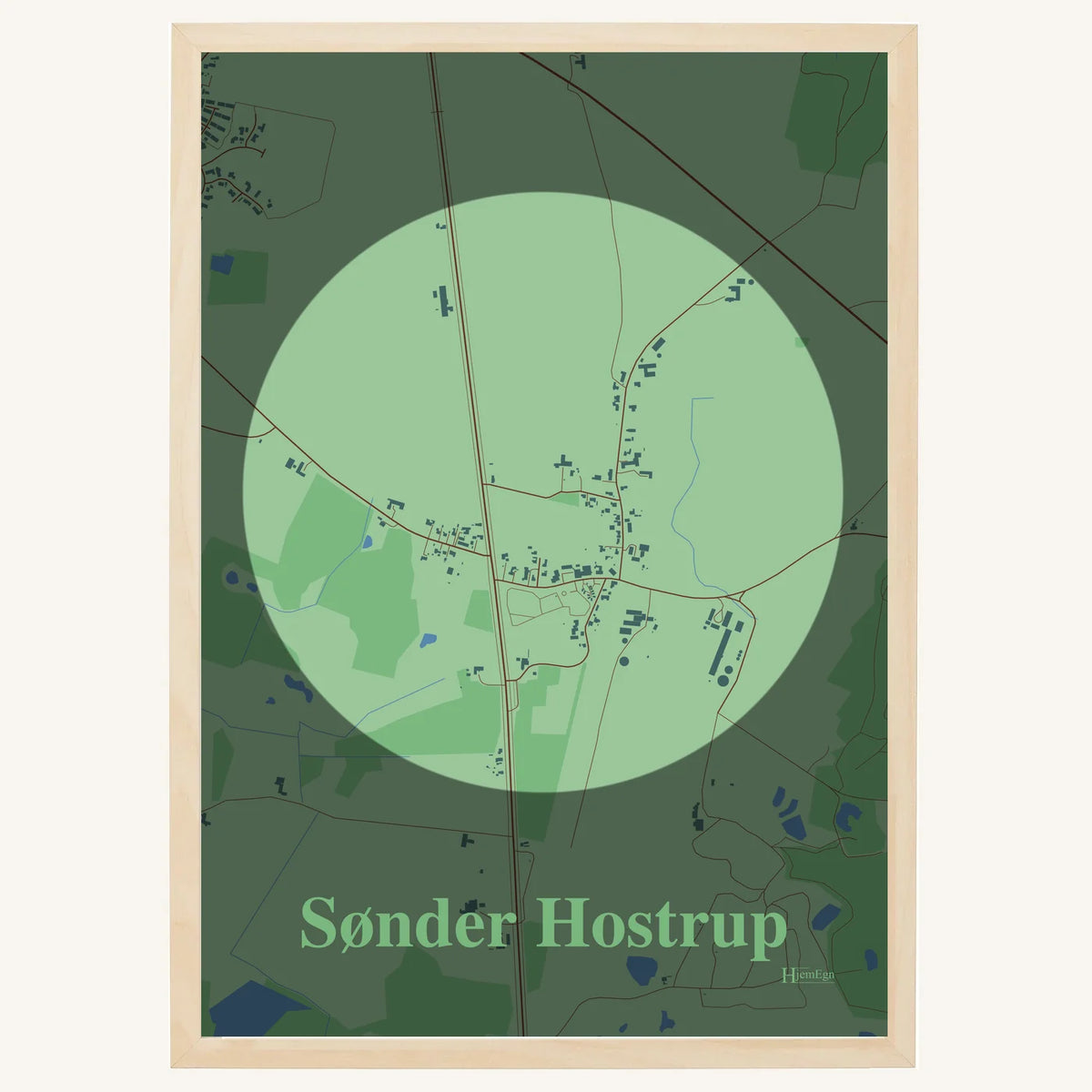 Sønder Hostrup plakat – Centrum 2026 – Lys pastel grøn