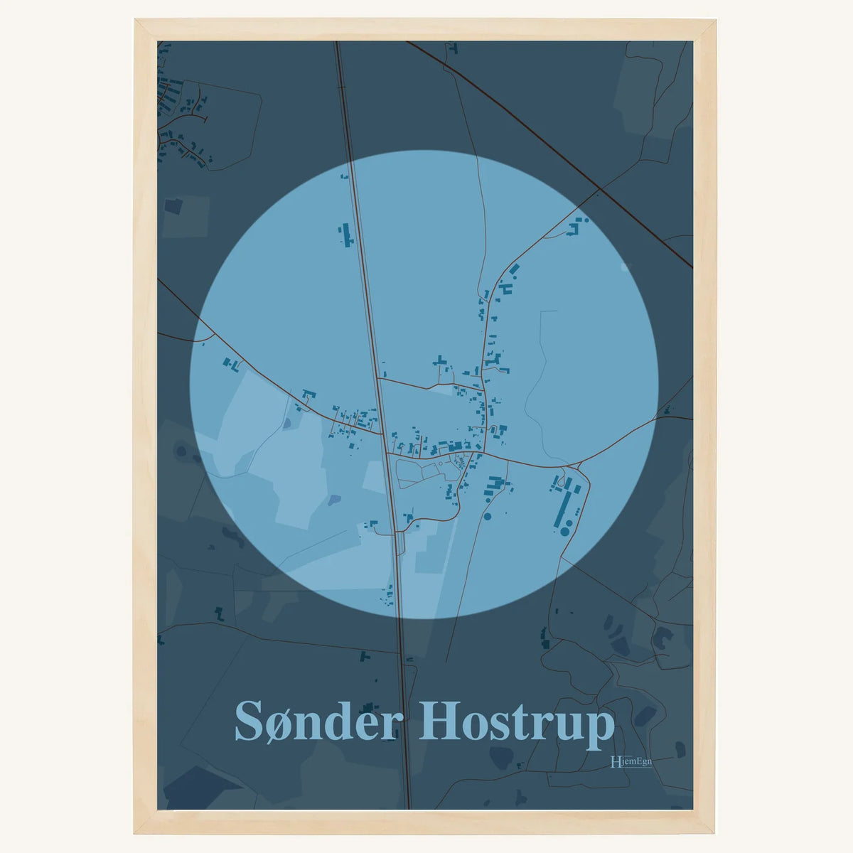 Sønder Hostrup plakat – Centrum 2026 – Lys pastel blå
