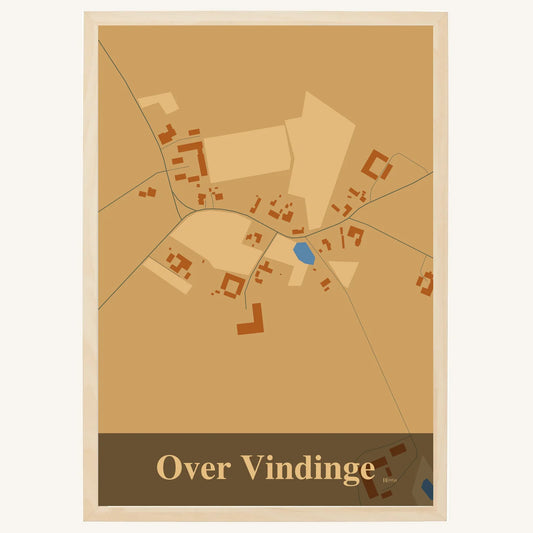 Over Vindinge plakat – Firkantet 2026 – Lys pastel brun