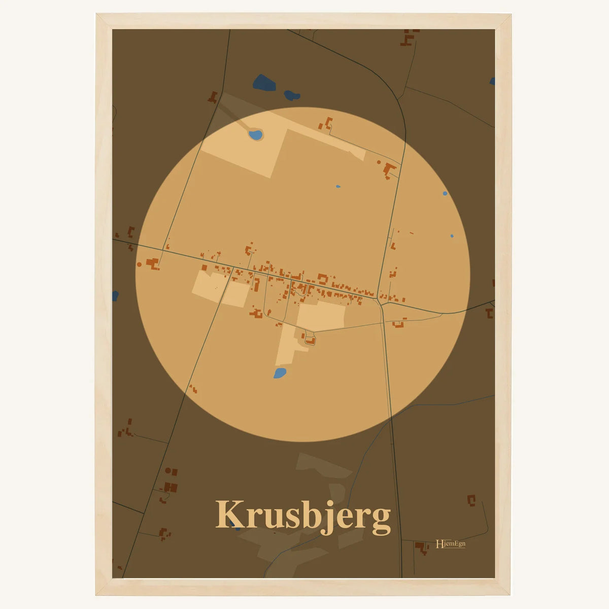Krusbjerg plakat – Centrum 2026 – Lys pastel brun