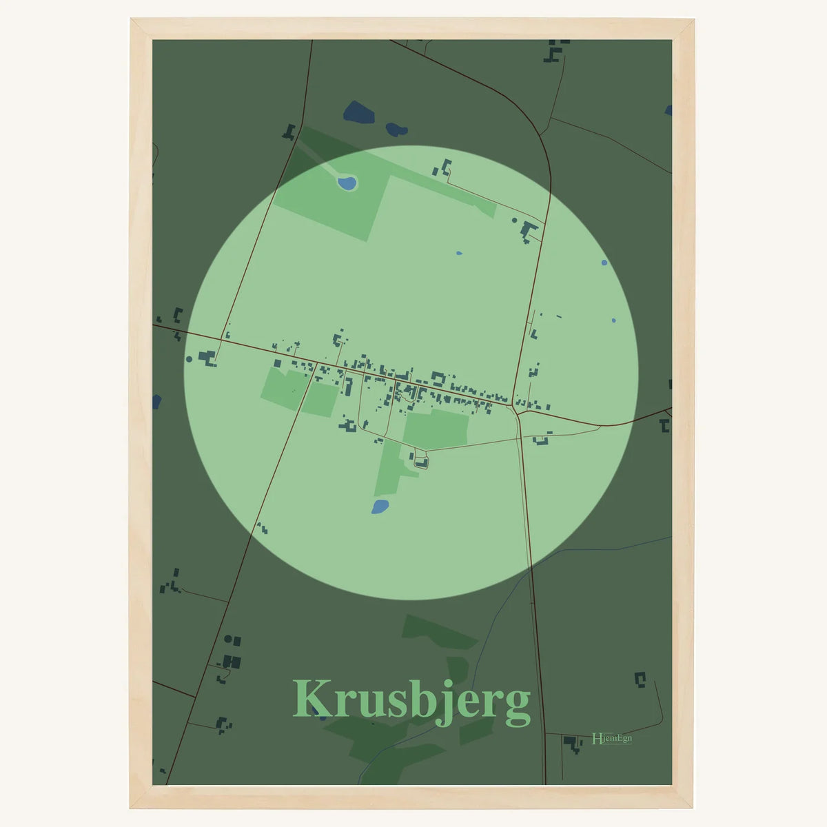 Krusbjerg plakat – Centrum 2026 – Lys pastel grøn