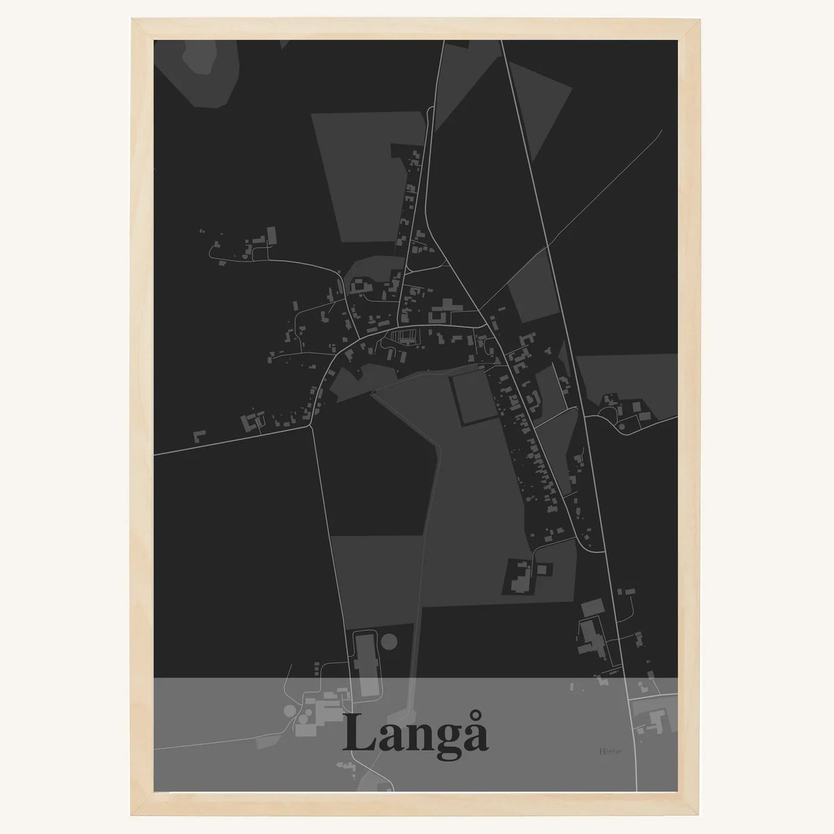 Langå plakat – Firkantet 2026 – Mørk grå
