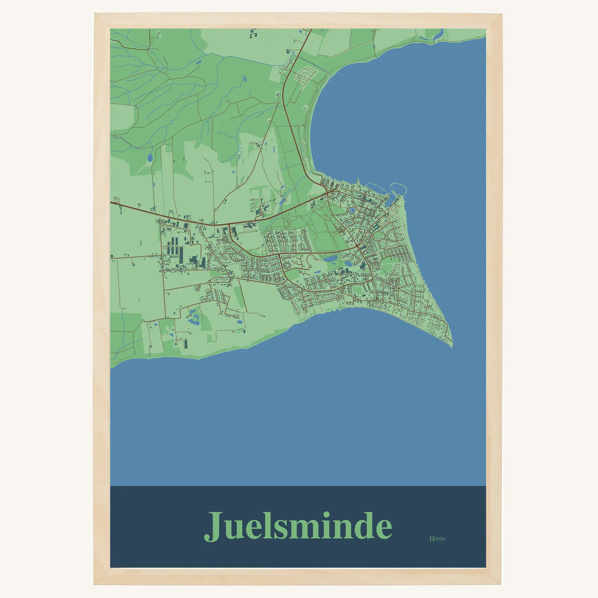 Juelsminde plakat – Firkantet 2026 – Lys pastel grøn
