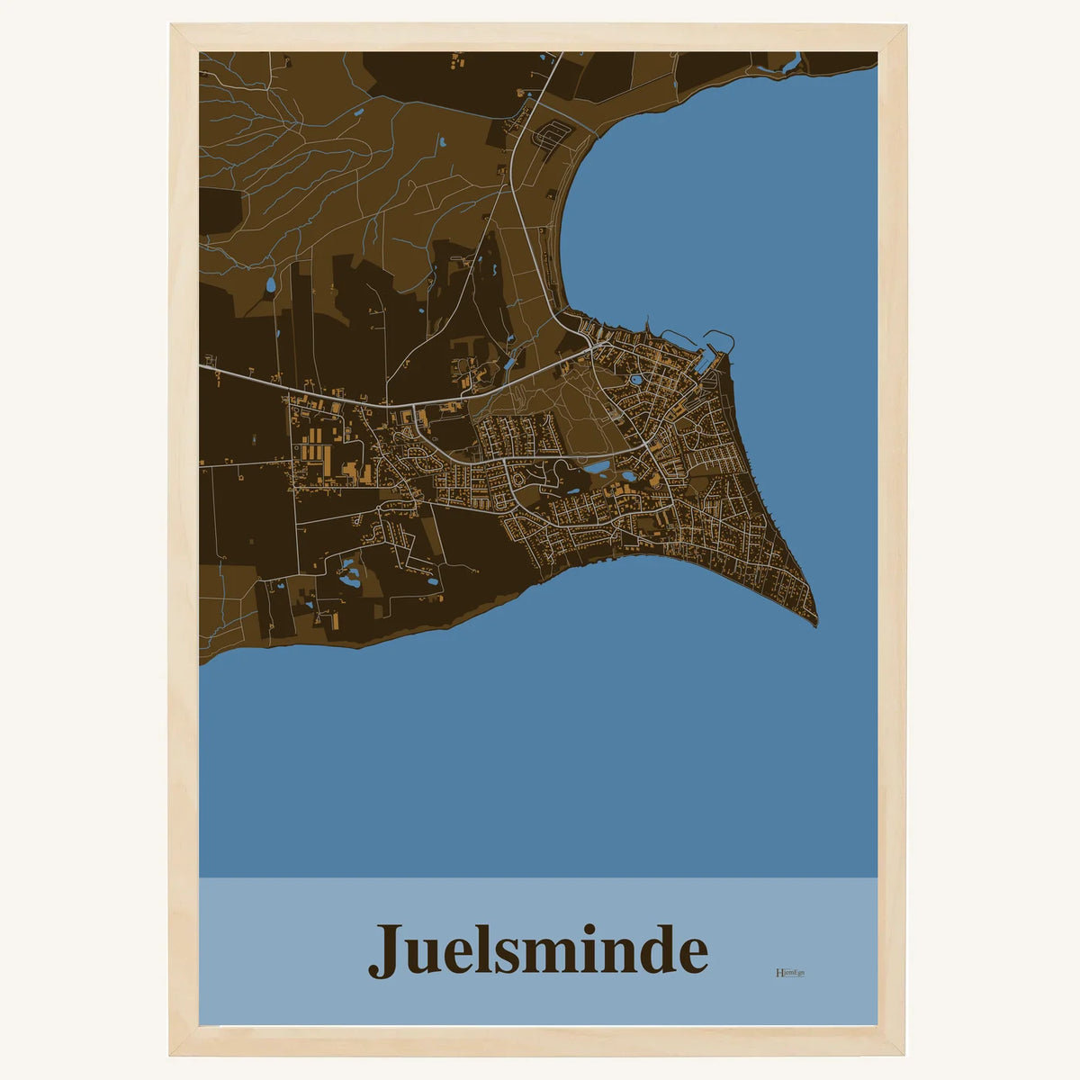 Juelsminde plakat – Firkantet 2026 – Mørk brun