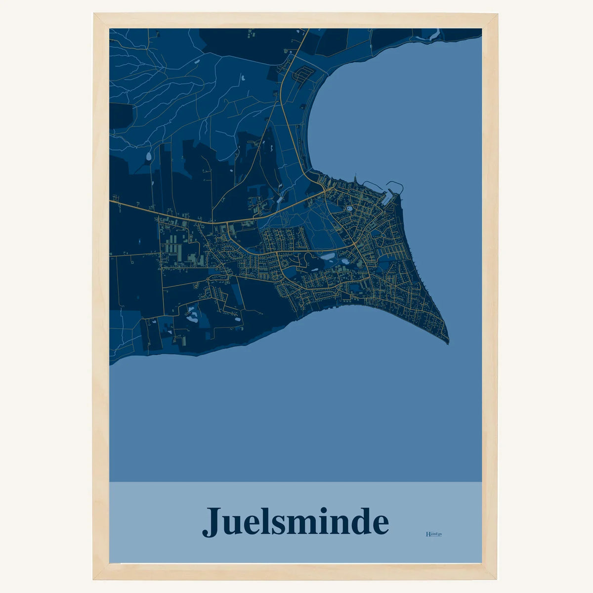 Juelsminde plakat – Firkantet 2026 – Mørk blå