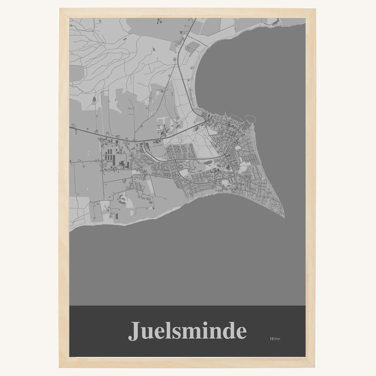 Juelsminde plakat – Firkantet 2026 – Lys pastel grå