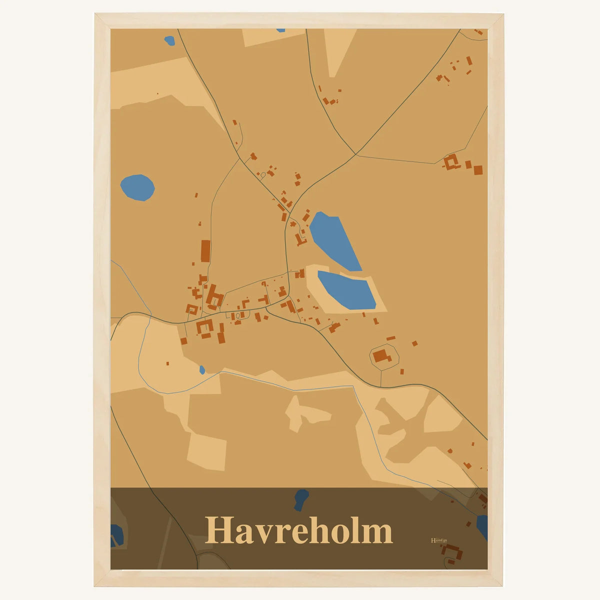 Havreholm plakat – Firkantet 2026 – Lys pastel brun