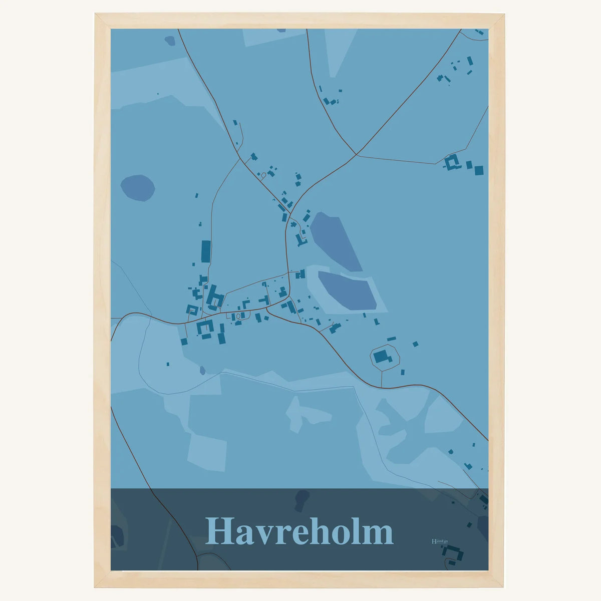 Havreholm plakat – Firkantet 2026 – Lys pastel blå
