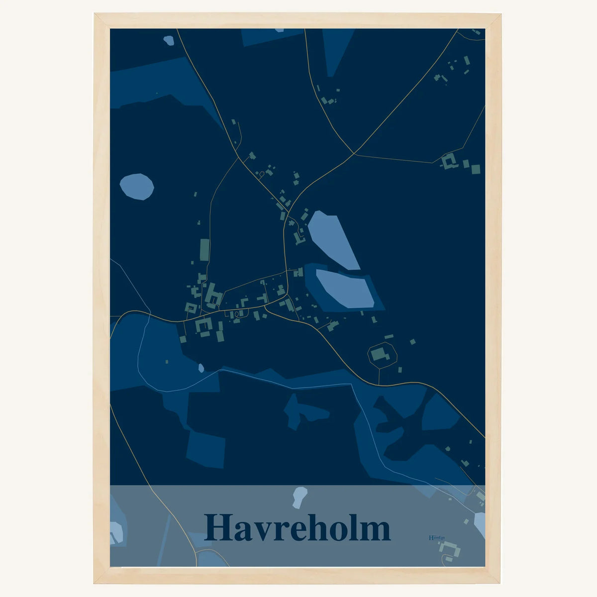 Havreholm plakat – Firkantet 2026 – Mørk blå