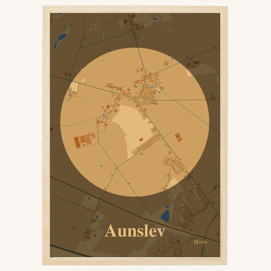 Aunslev Plakat – Lys pastel brun