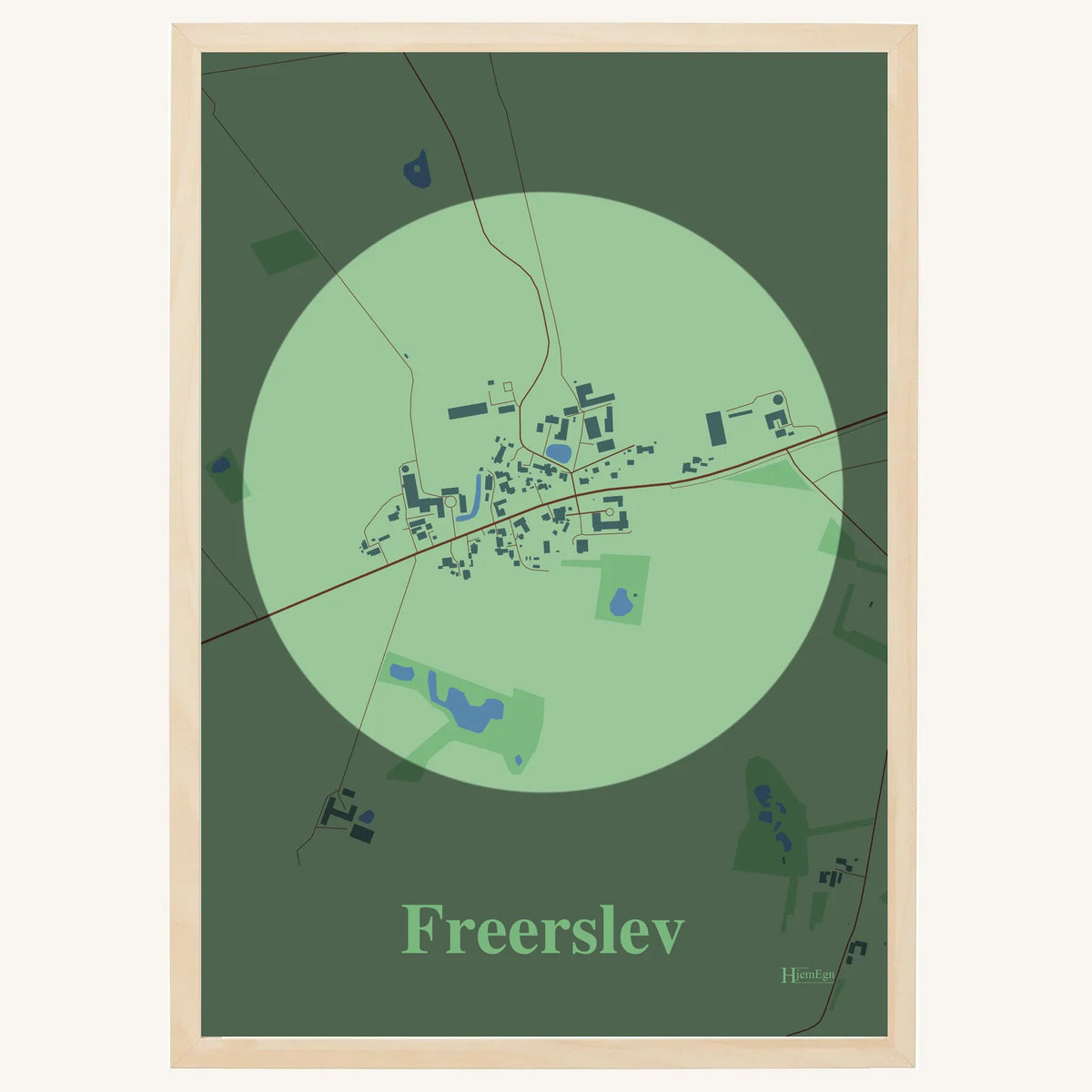 Freerslev plakat – Centrum 2026 – Lys pastel grøn