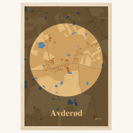 Avderød plakat – Centrum 2026 – Lys pastel brun