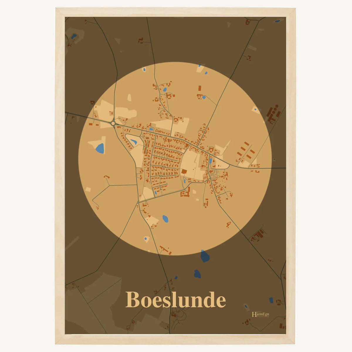 Boeslunde plakat – Centrum 2026 – Lys pastel brun