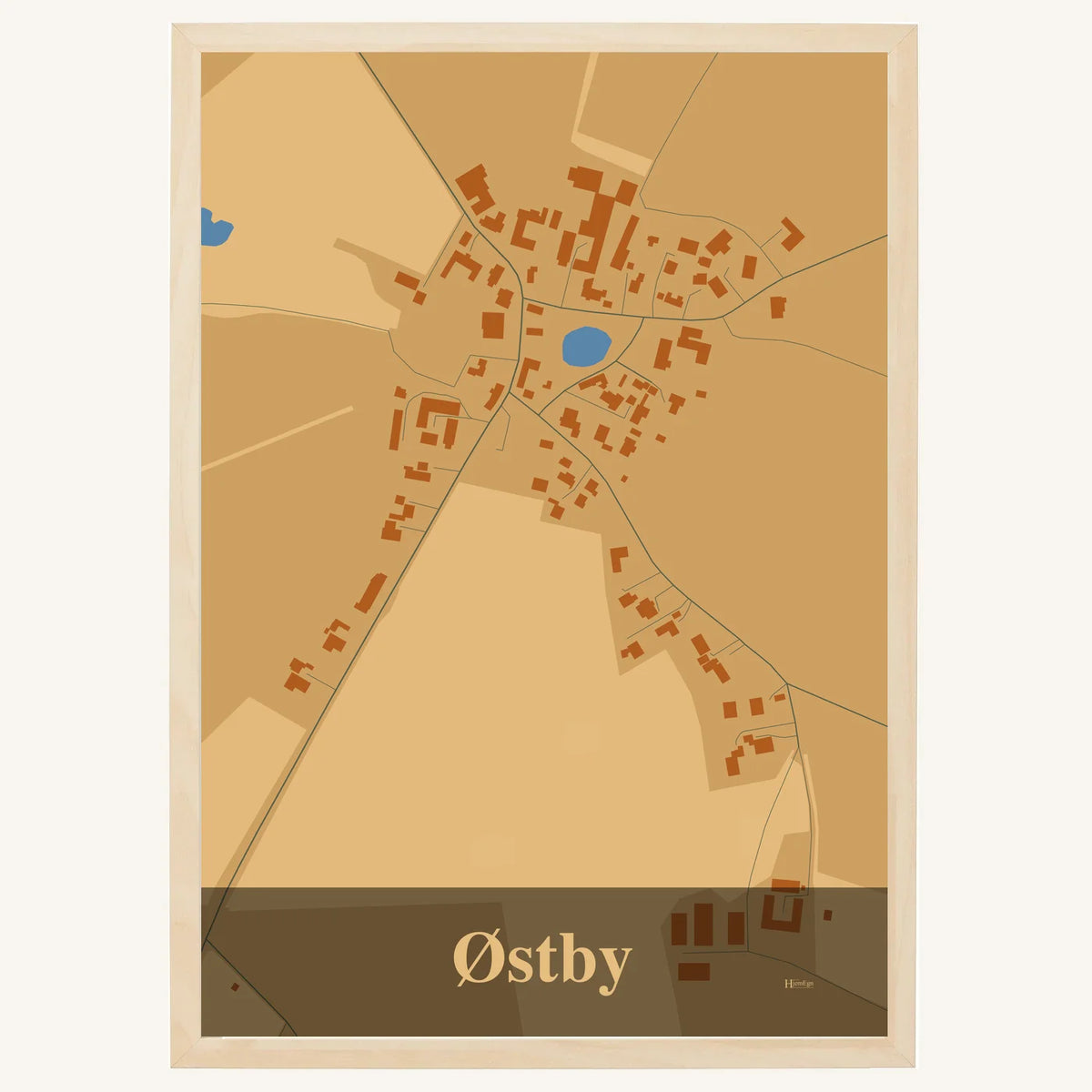 Østby plakat – Firkantet 2026 – Lys pastel brun