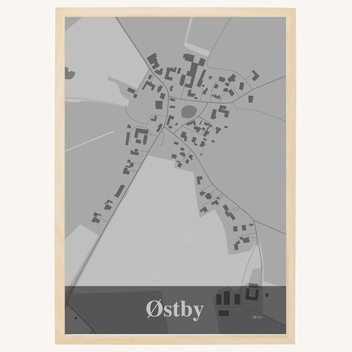 Østby plakat – Firkantet 2026 – Lys pastel grå