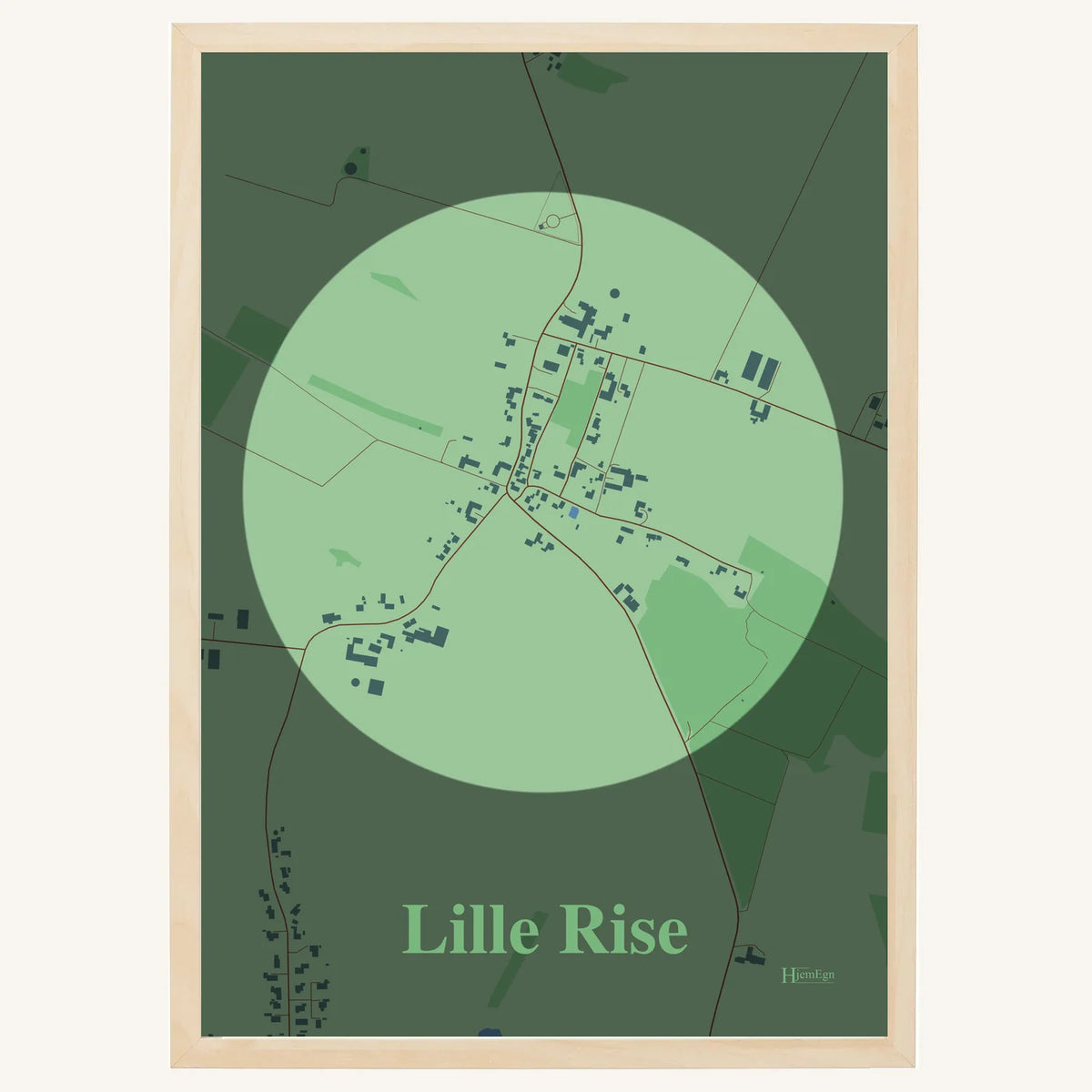 Lille Rise plakat – Centrum 2026 – Lys pastel grøn