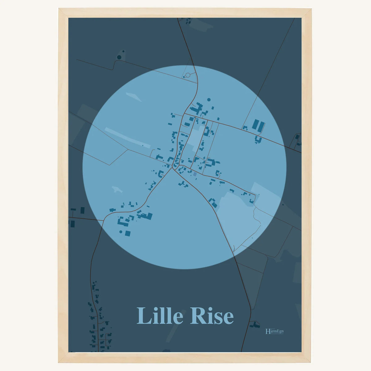 Lille Rise plakat – Centrum 2026 – Lys pastel blå