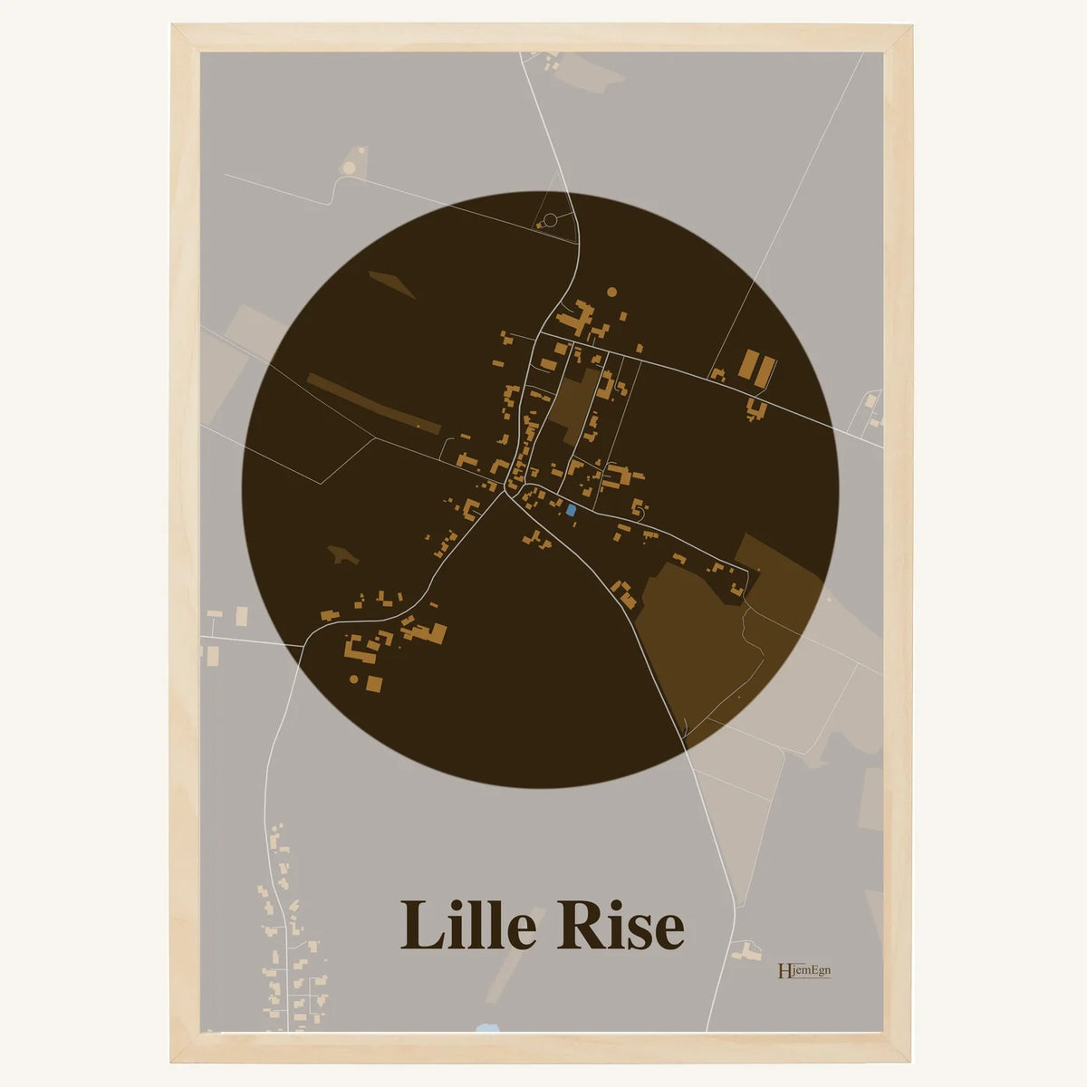 Lille Rise plakat – Centrum 2026 – Mørk brun