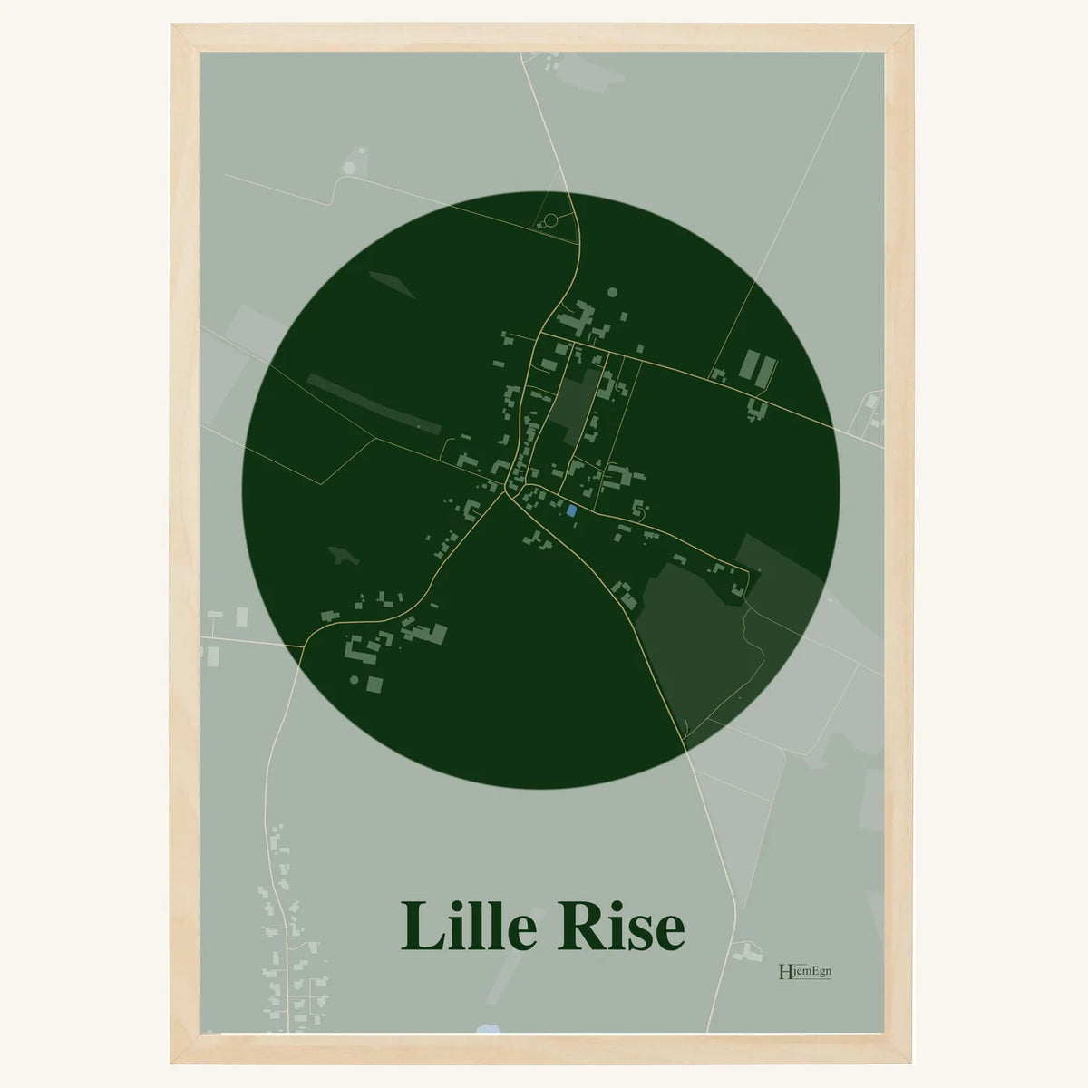 Lille Rise plakat – Centrum 2026 – Mørk grøn