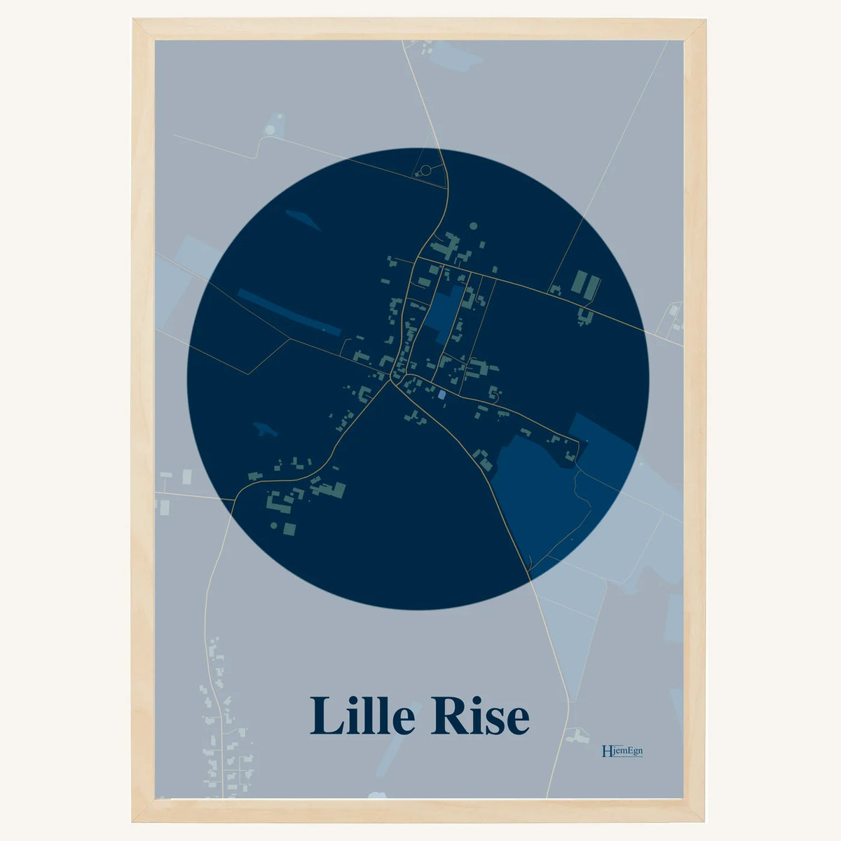 Lille Rise plakat – Centrum 2026 – Mørk blå