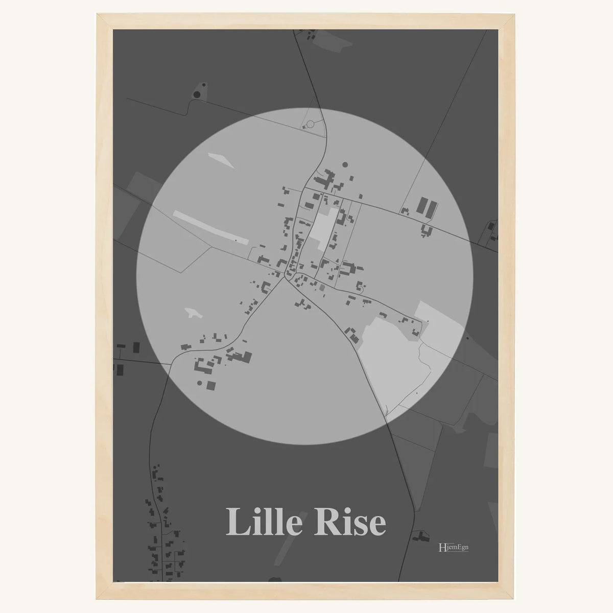 Lille Rise plakat – Centrum 2026 – Lys pastel grå