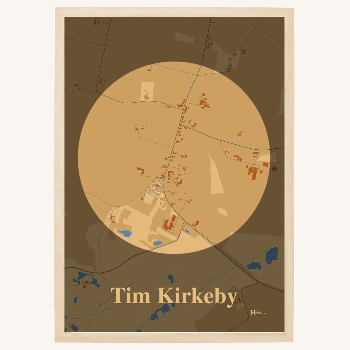 Tim Kirkeby plakat – Centrum 2026 – Lys pastel brun