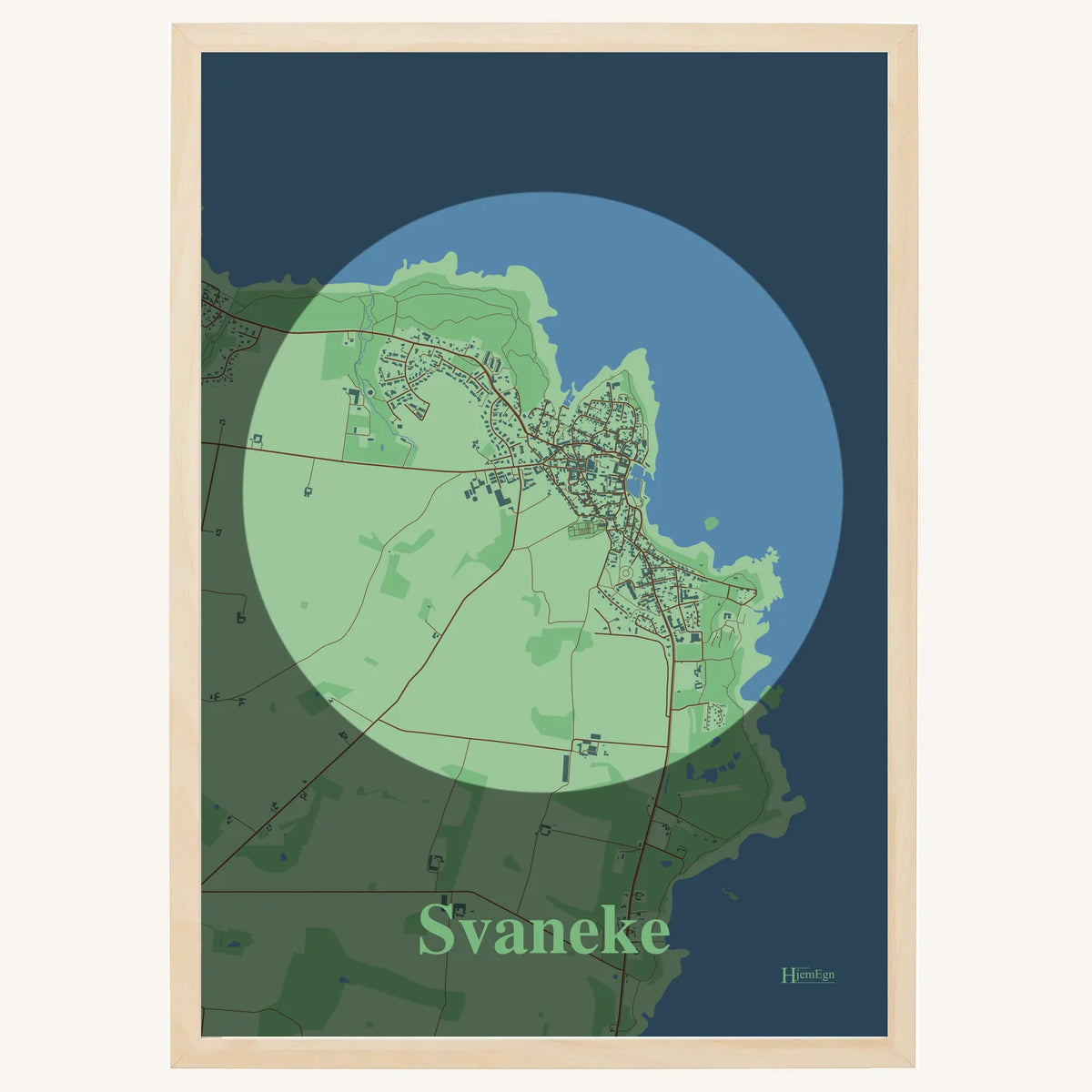 Svaneke plakat – Centrum 2026 – Lys pastel grøn