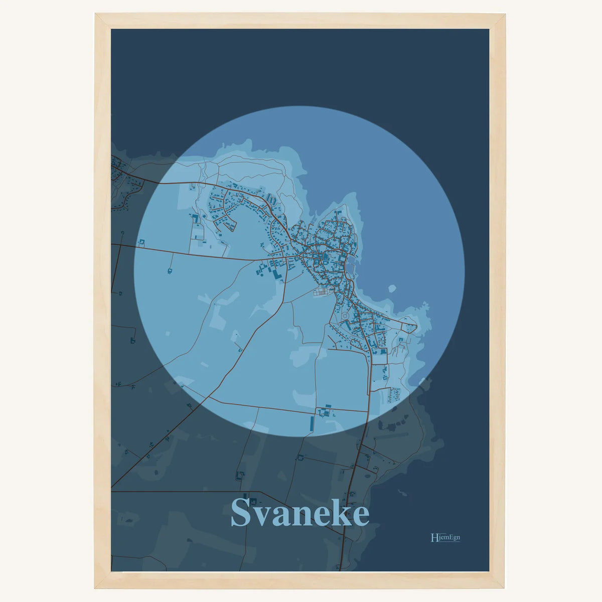 Svaneke plakat – Centrum 2026 – Lys pastel blå