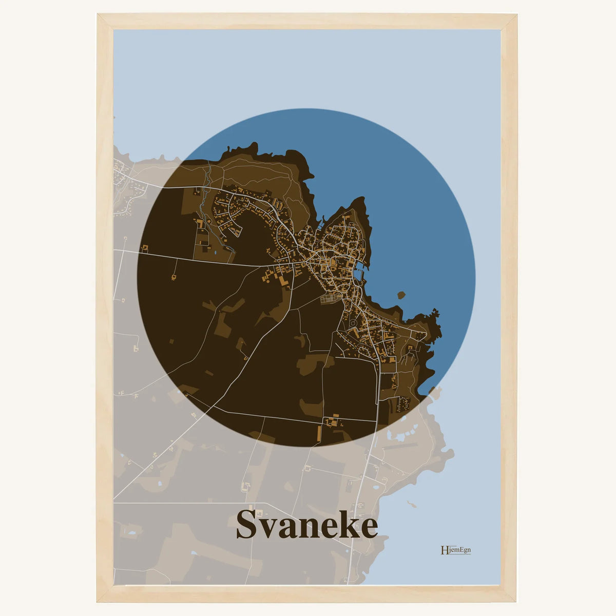 Svaneke plakat – Centrum 2026 – Mørk brun