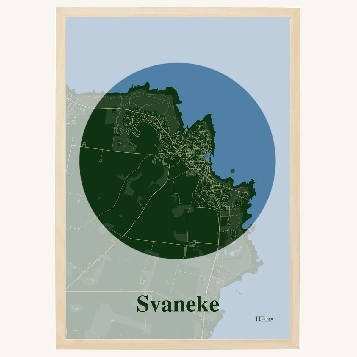 Svaneke plakat – Centrum 2026 – Mørk grøn