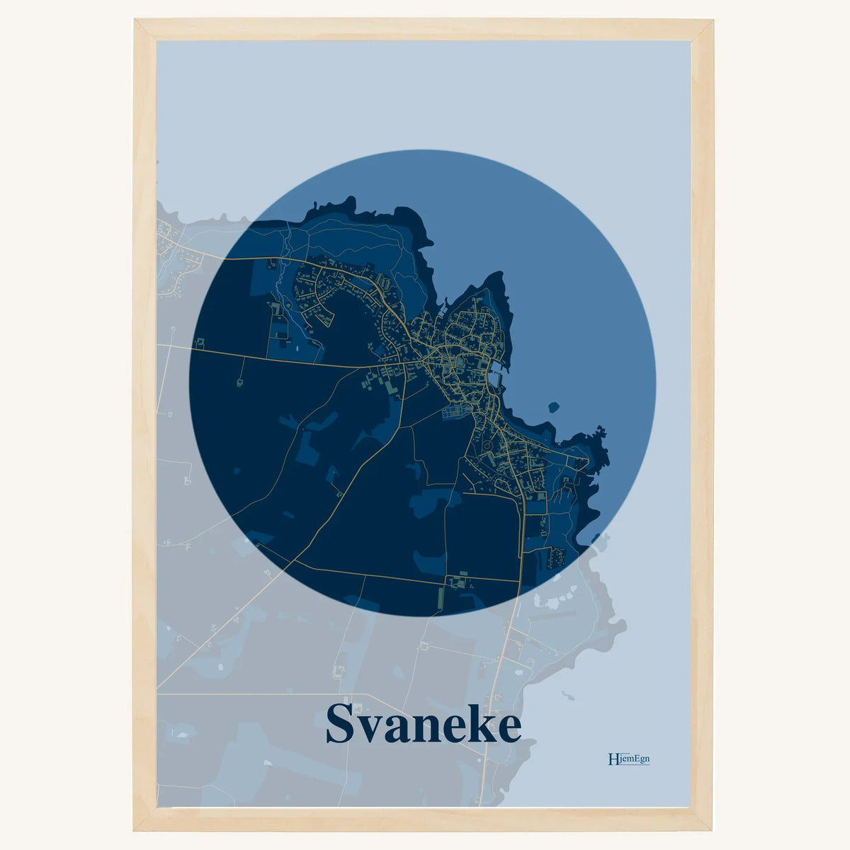Svaneke plakat – Centrum 2026 – Mørk blå