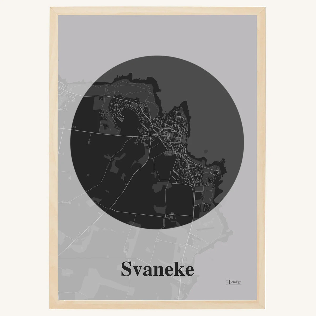 Svaneke plakat – Centrum 2026 – Mørk grå