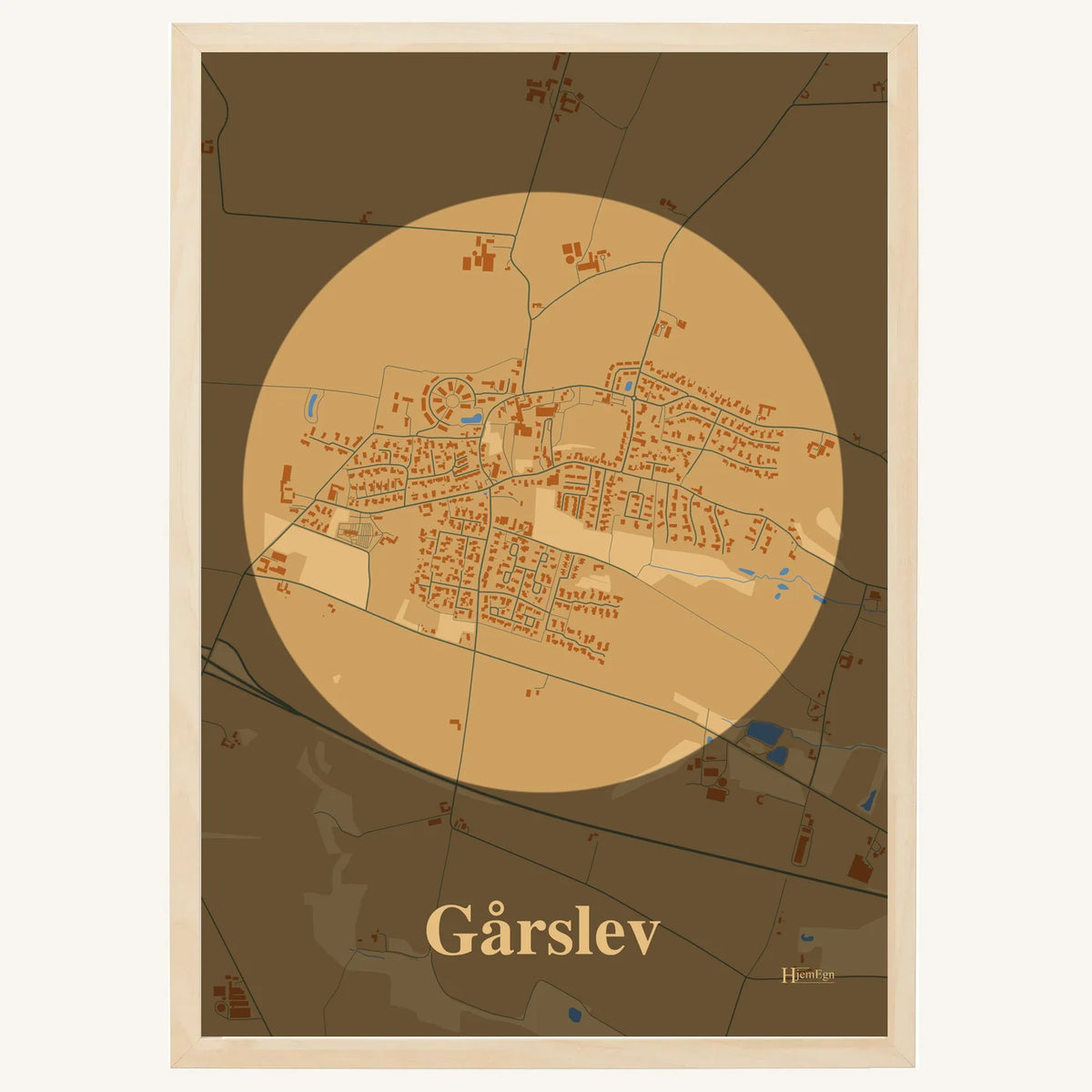 Gårslev plakat – Centrum 2026 – Lys pastel brun