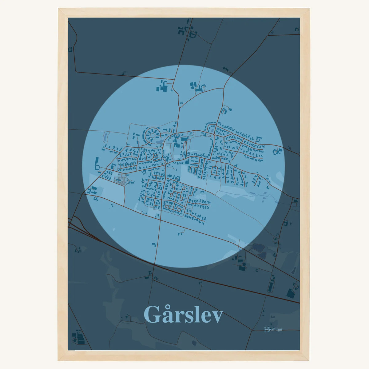 Gårslev plakat – Centrum 2026 – Lys pastel blå