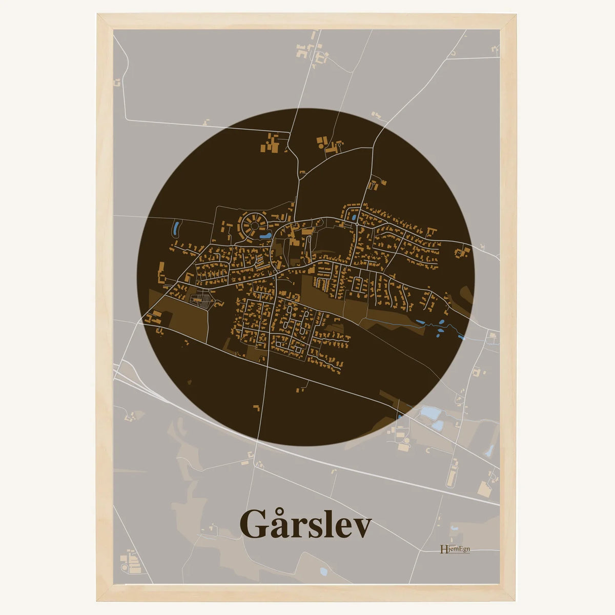 Gårslev plakat – Centrum 2026 – Mørk brun