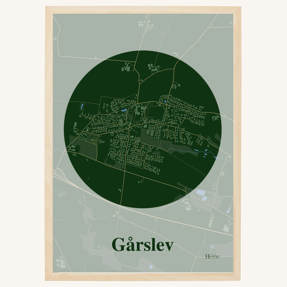 Gårslev plakat – Centrum 2026 – Mørk grøn