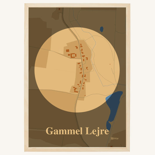 Gammel Lejre plakat – Centrum 2026 – Lys pastel brun