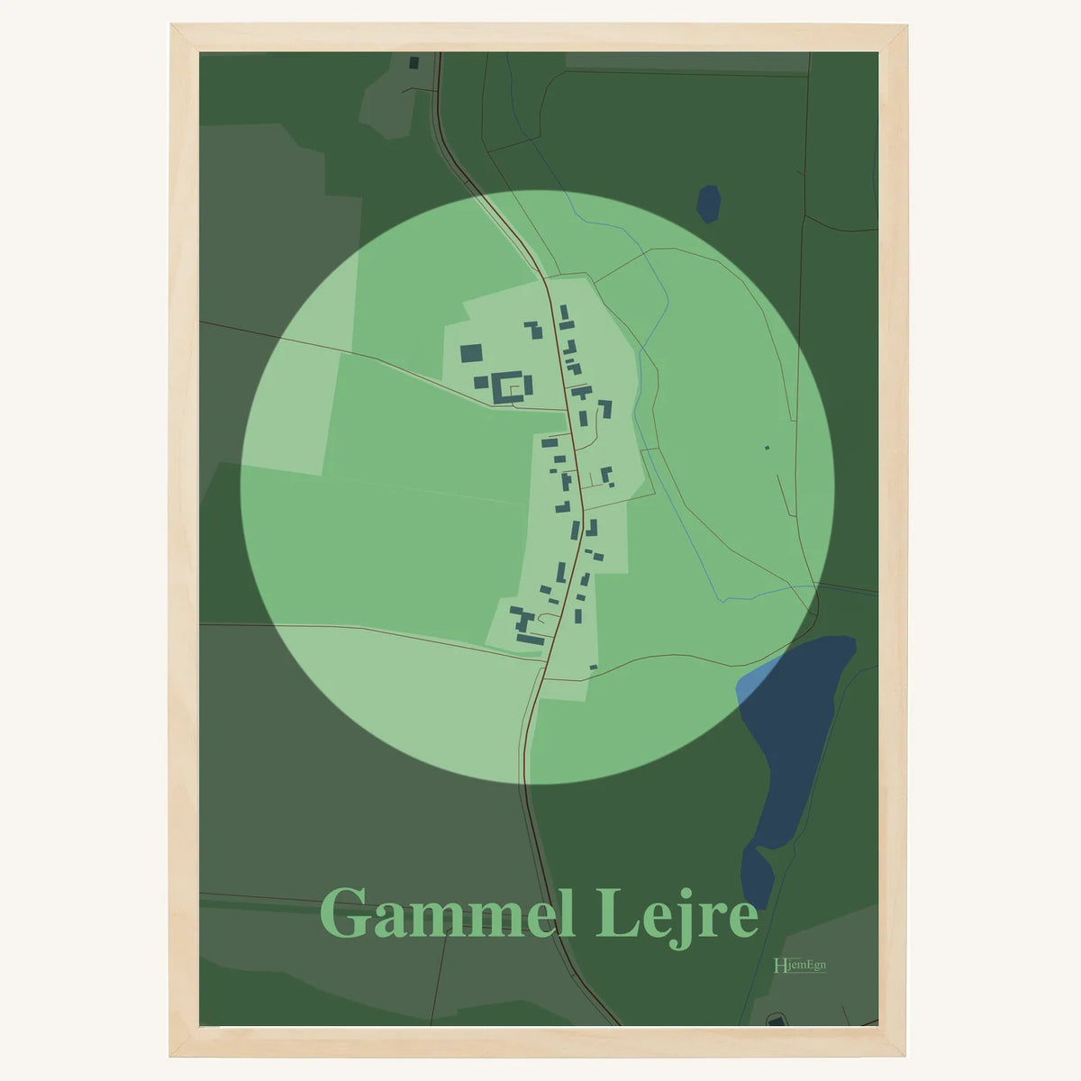 Gammel Lejre plakat – Centrum 2026 – Lys pastel grøn