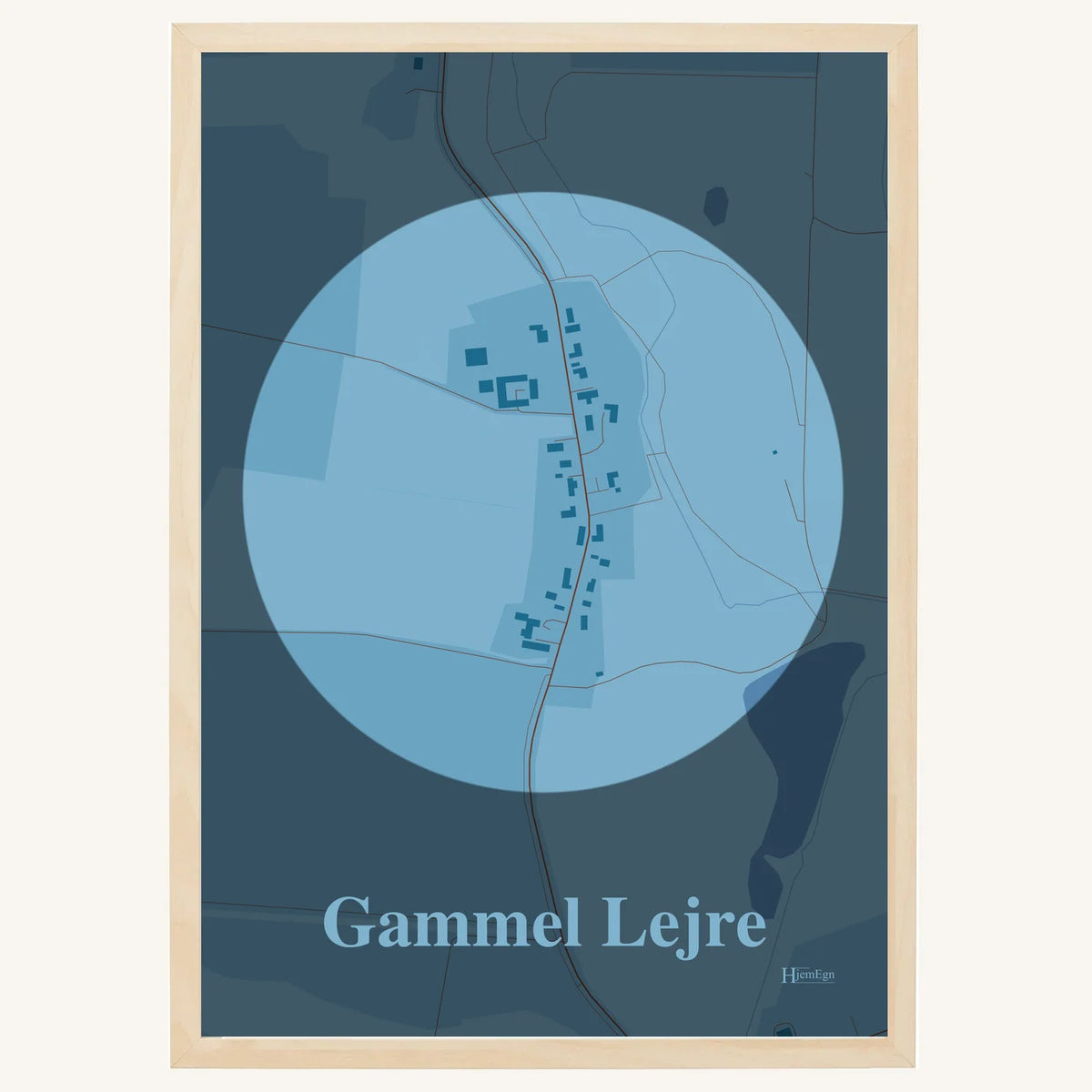 Gammel Lejre plakat – Centrum 2026 – Lys pastel blå