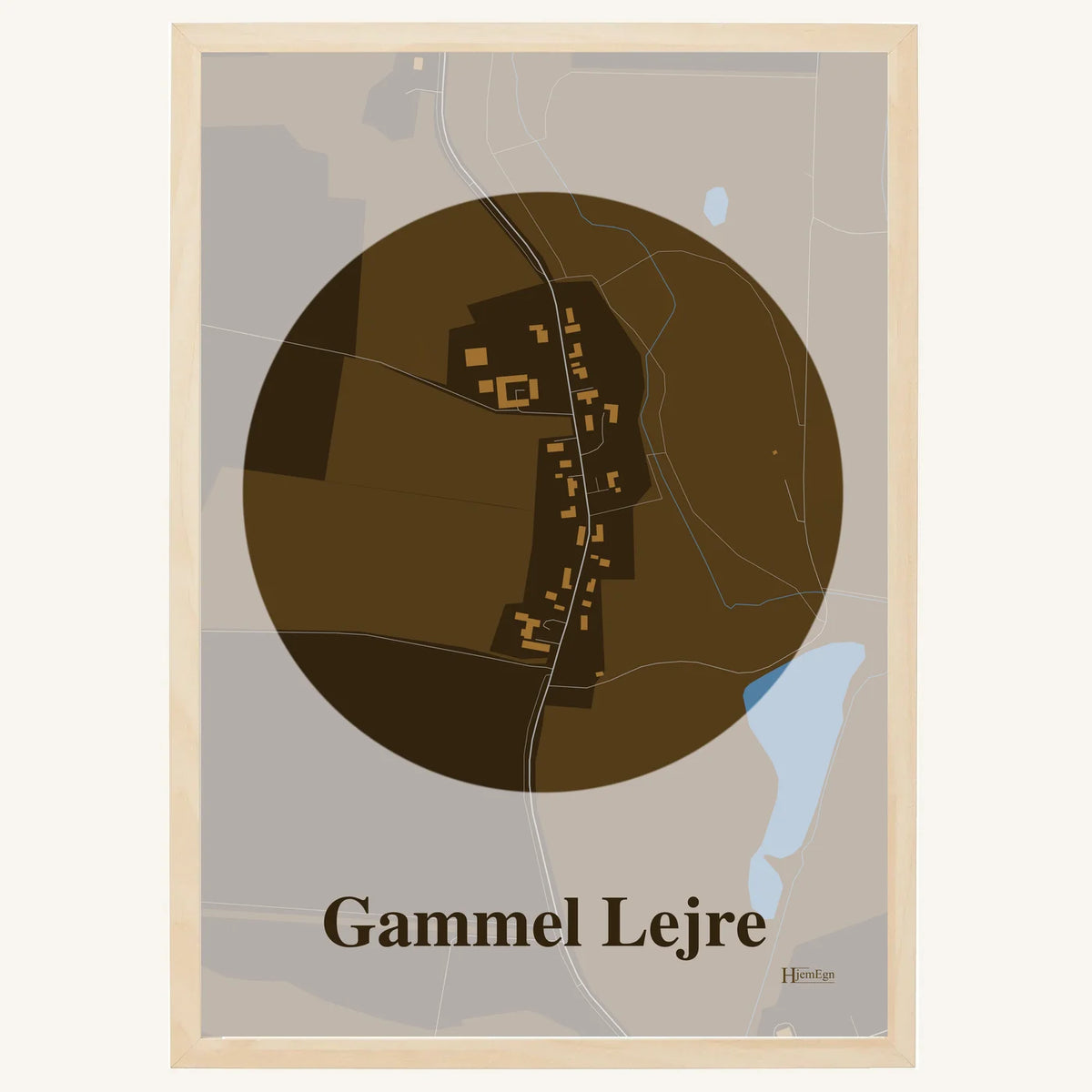 Gammel Lejre plakat – Centrum 2026 – Mørk brun