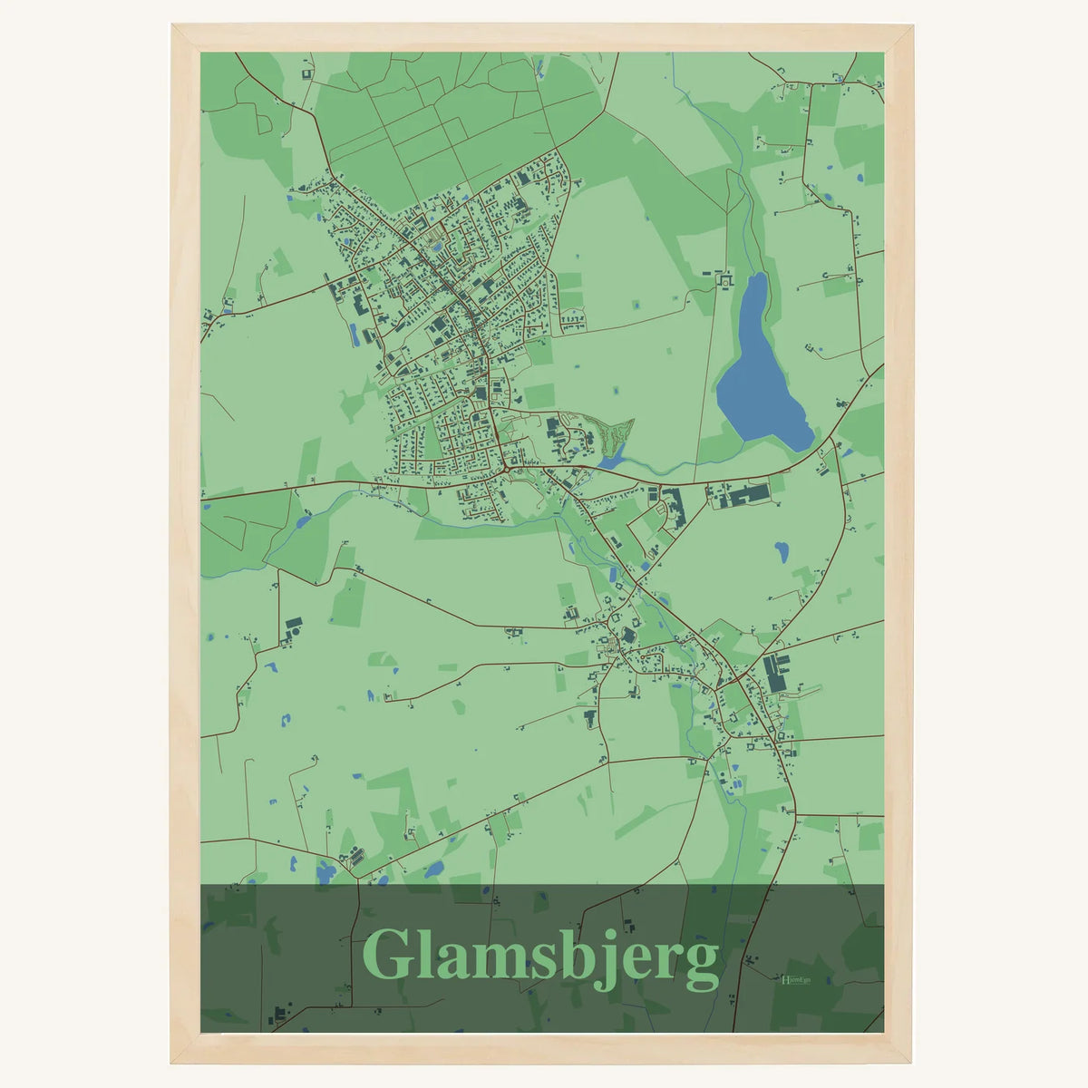 Glamsbjerg plakat – Firkantet 2026 – Lys pastel grøn