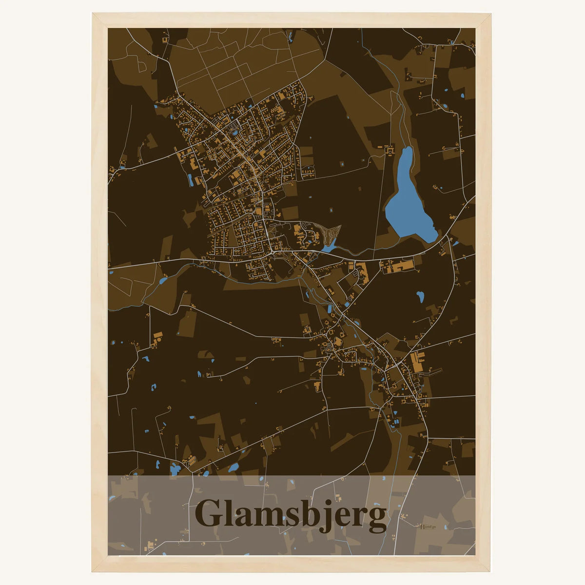 Glamsbjerg plakat – Firkantet 2026 – Mørk brun