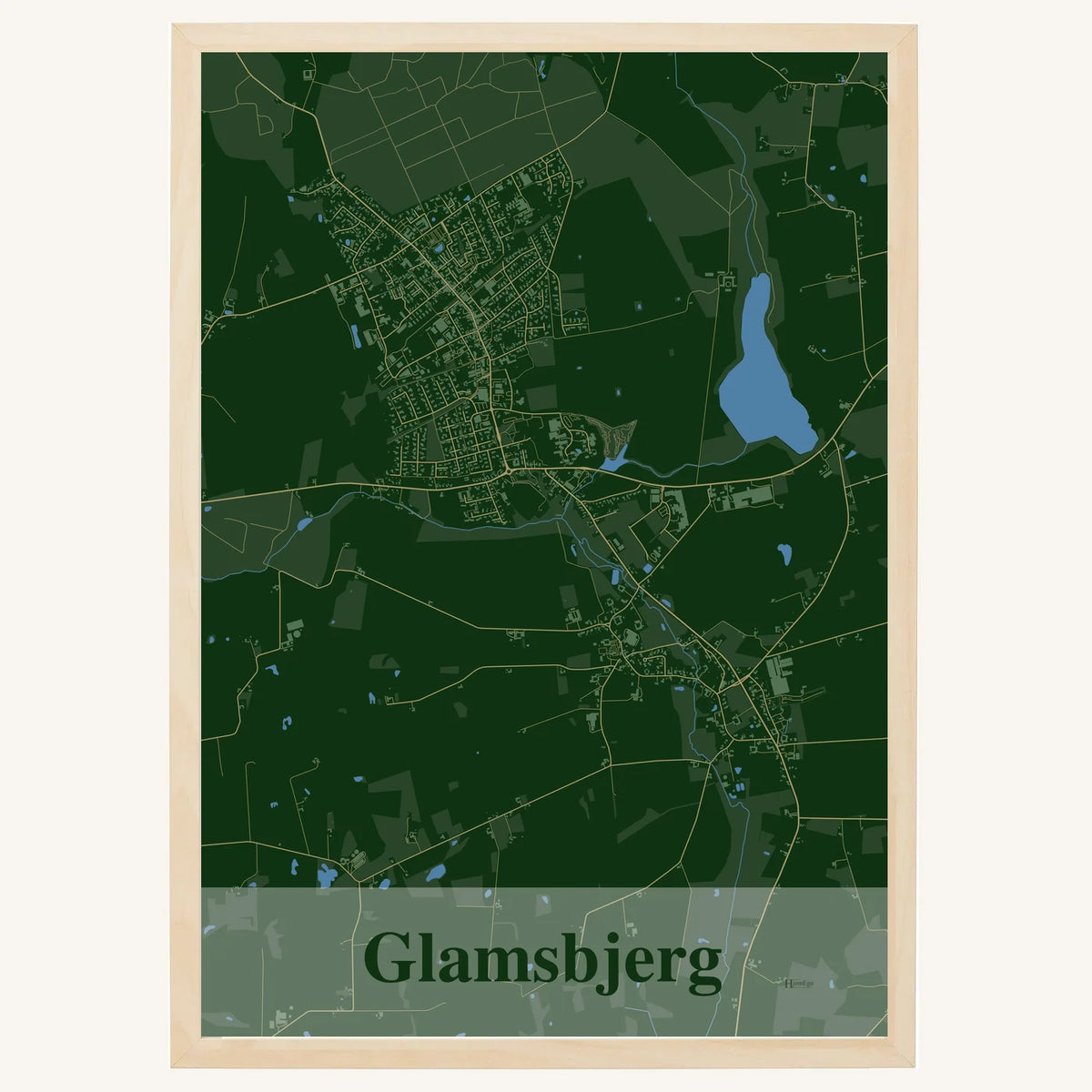 Glamsbjerg plakat – Firkantet 2026 – Mørk grøn