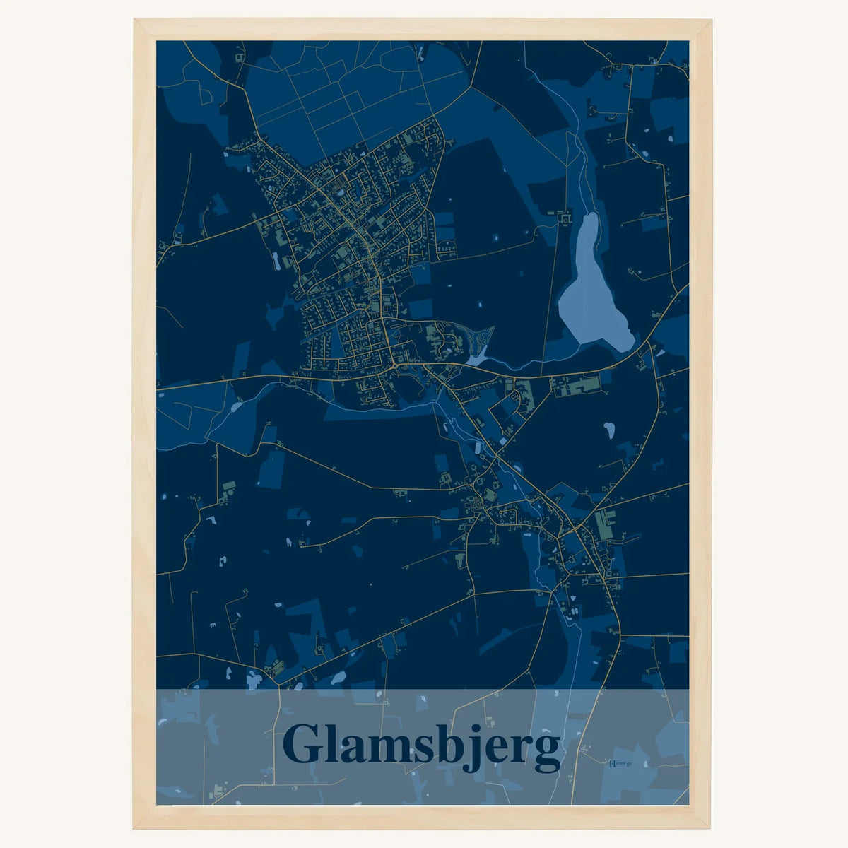 Glamsbjerg plakat – Firkantet 2026 – Mørk blå